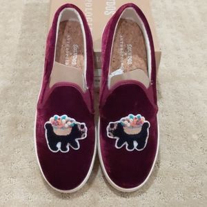 Soludos Embroidered Velvet Shoes